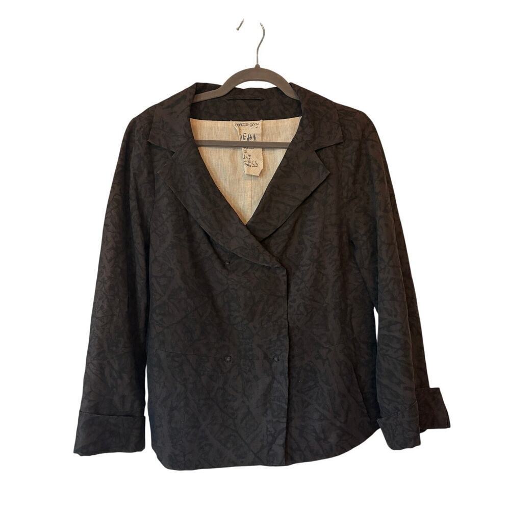 Annette Gortz jacket blazer brown medium patterned minimalist avant garde